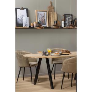 Owalny blat z litego drewna dębowego Woood Tablo image-3