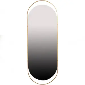 Owalne lustro Woood Sanou