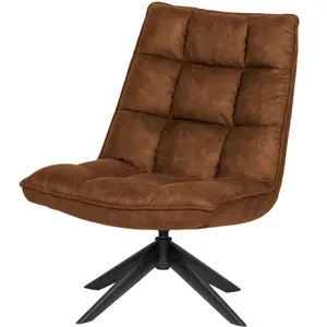 Fauteuil en cuir artificiel Woood Jouke