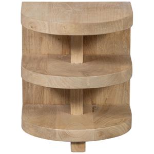 Table d'appoint en bois de manguier naturel Woood Darren image-1