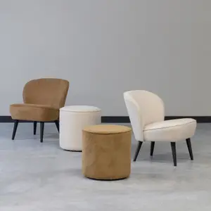 Pouf rond Woood Sara image-1