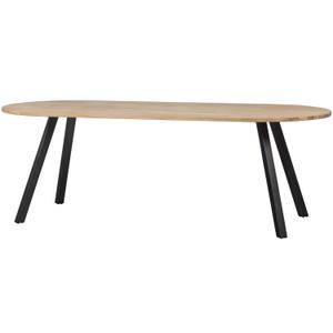 Table oval pied carré chêne massif Woood Tablo