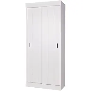 Wardrobe with shelf Woood Row image-1