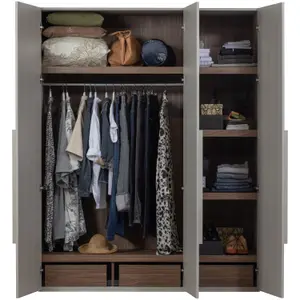 3-door wardrobe with a long handle Woood Rens image-2