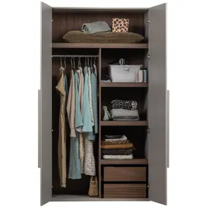 2-door wardrobe with long handle Woood Rens 2 image-3