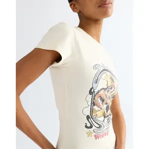 Women's tapered band T-shirt Wrangler Egret image-4