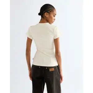 Women's tapered band T-shirt Wrangler Egret image-1
