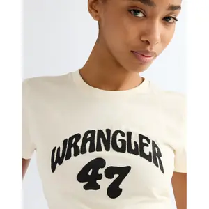 Women's tapered band T-shirt Wrangler Egret image-2