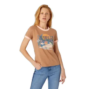 T-Shirt Frau Wrangler Ringer image-0