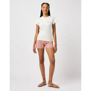 Women's printed front T-shirt Wrangler Shrunken Band Vintage image-1