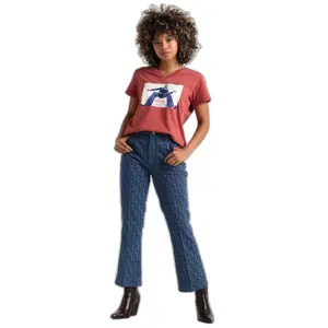 T-shirt col V femme Wrangler Shoot Faded image-1