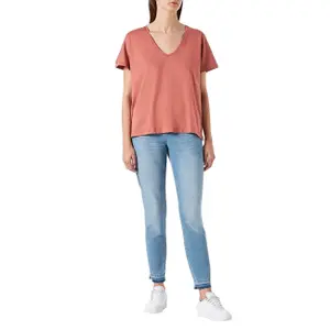 T-shirt col V femme Wrangler Drapey image-1