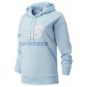 Women's hooded sweatshirt New Balance essentials stacked logo oversized image-0