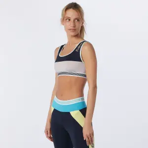 Maillot crop top femme New Balance achiever image-0