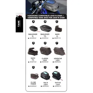 Motorcycle tank bag holder with lock Bagster Lock'n start image-4