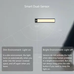 sensore di movimento a60 luce per armadietto, 2200mah 600x39x9mm Xiaomi Yeelight YDQA1620007BKGL image-1
