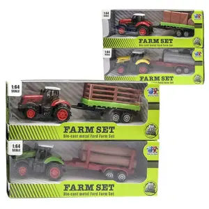 Tractor with metal trailer Xin Yu Toys image-0