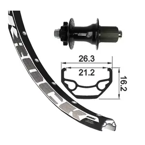 Rear bicycle wheel 6 holes XLC image-0