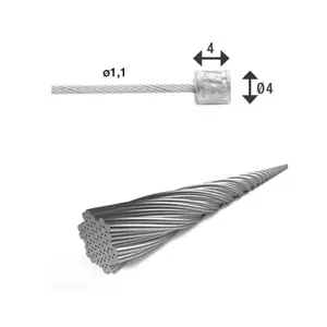 XLC double connector rear derailleur cable SH-X18 Shimano/Campagnolo/Sram image-0