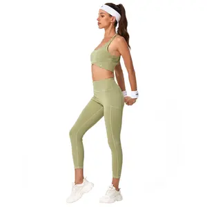 Sports bra and hight-waisted leggings set Yeaz Classy image-2