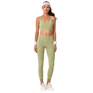 Sports bra and hight-waisted leggings set Yeaz Classy image-1