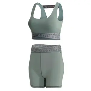 Set aus Sport-BH und Shorts mit hohem Bund für Damen Yeaz image-0