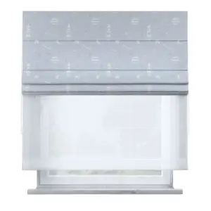 Roman blind in voile and fabric Yellow Tipi Duo II