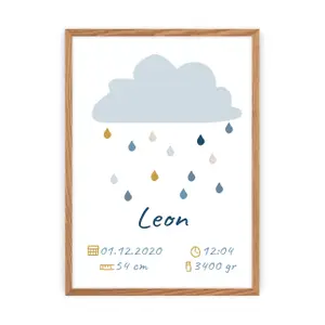 Πίνακας γέννησης Yellow Tipi Rain of Happiness image-0