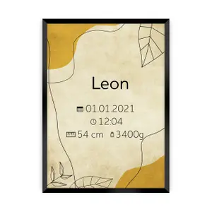 Πίνακας Yellow Tipi Vintage birth metrics image-0