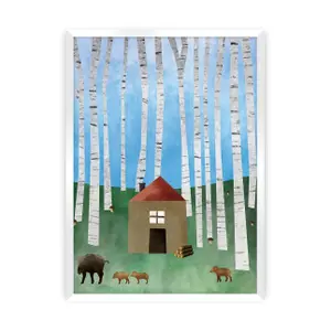 Fotoleinwand mit vier Jahreszeiten - Sommer Yellow Tipi image-0