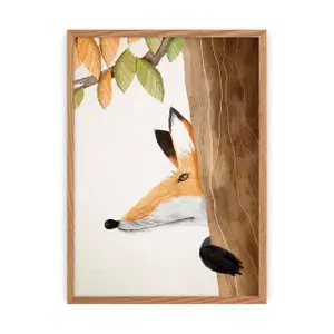 Tableau photo du renard histoire forestière Yellow Tipi image-0