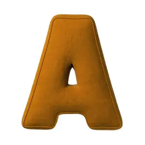 Μαξιλάρι γράμμα Α Yellow Tipi Posh Velvet image-0