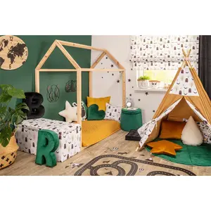Μαξιλάρι γράμμα Β Yellow Tipi Posh Velvet image-1