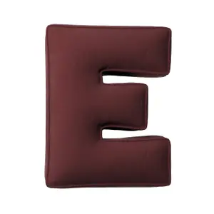 Pude med bogstavet e Yellow Tipi Posh Velvet image-0