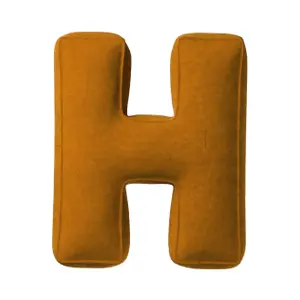 Μαξιλάρι γράμμα Η Yellow Tipi Posh Velvet image-0