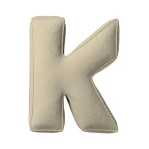 Μαξιλάρι γράμμα K Yellow Tipi Boucle image-0