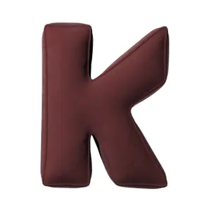 Coussin lettre K Yellow Tipi Posh Velvet image-0