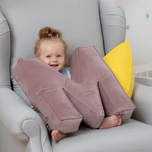 Μαξιλάρι γράμμα Μ Yellow Tipi Posh Velvet image-1