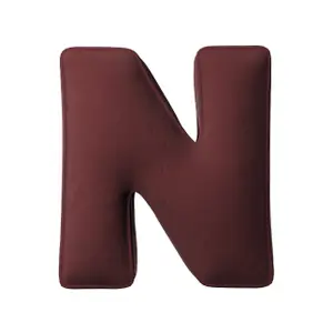 Cushion letter n Yellow Tipi Posh Velvet image-0