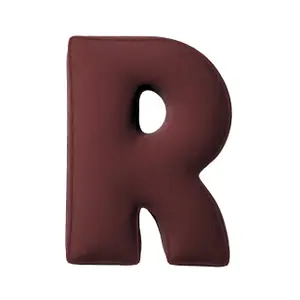 Kussen letter r Yellow Tipi Posh Velvet image-0
