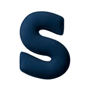 Coussin lettre S Yellow Tipi Posh Velvet image-0