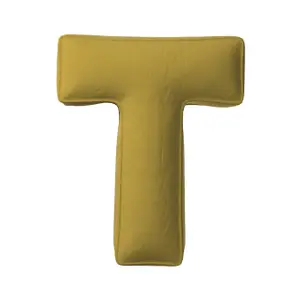 Μαξιλάρι γράμμα Τ Yellow Tipi Posh Velvet image-0