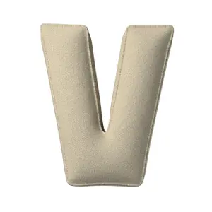 Μαξιλάρι γράμμα V Yellow Tipi Boucle image-0
