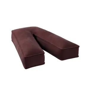 Pude med bogstav v Yellow Tipi Posh Velvet image-1