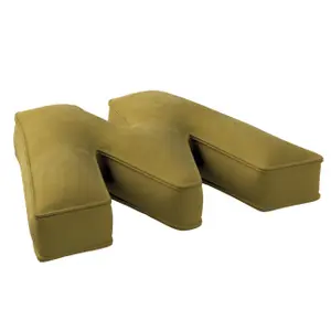 Μαξιλάρι γράμμα W Yellow Tipi Posh Velvet image-1