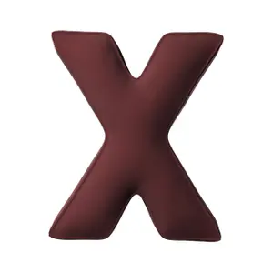 Cushion letter x Yellow Tipi Posh Velvet image-0