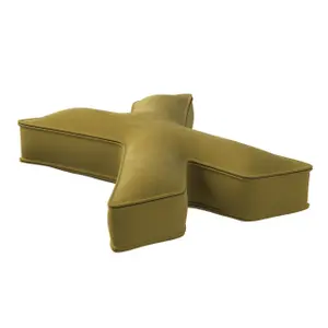Μαξιλάρι γράμμα Χ Yellow Tipi Posh Velvet image-1