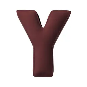 Pude med bogstavet y Yellow Tipi Posh Velvet image-0