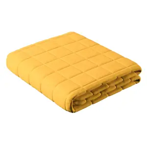 Πλαίσιο με κουβέρτα καπιτονέ με καρό σχέδιο Yellow Tipi Happiness image-0