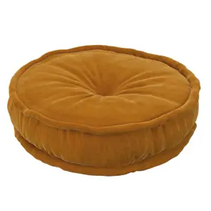 Γαλλικός πουφ Yellow Tipi Posh Velvet image-0